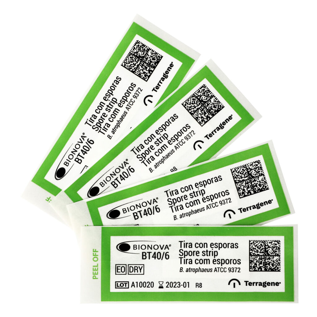 Tiras de esporas para EtO y calor seco (10 ^ 6 esporas)