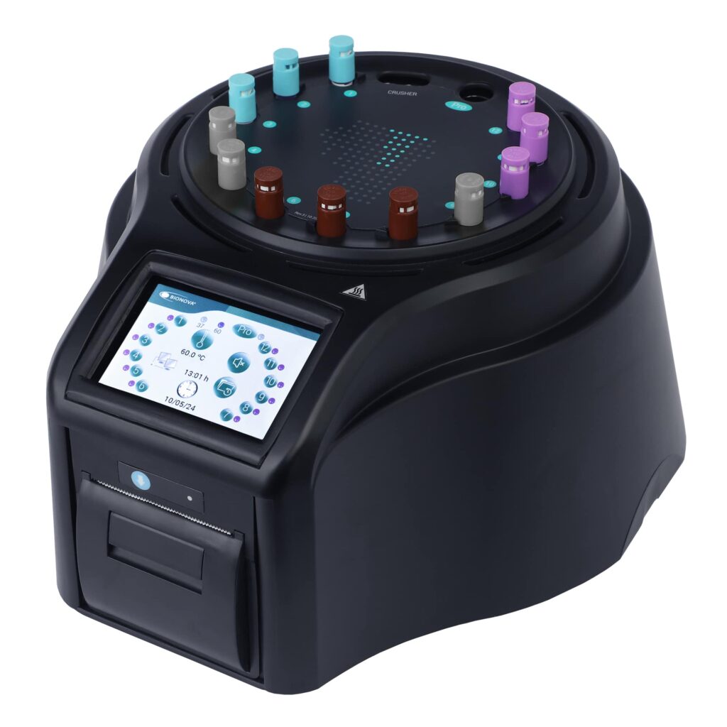 Incubadora con lector automático con pantalla LCD de 12 + 1 posiciones